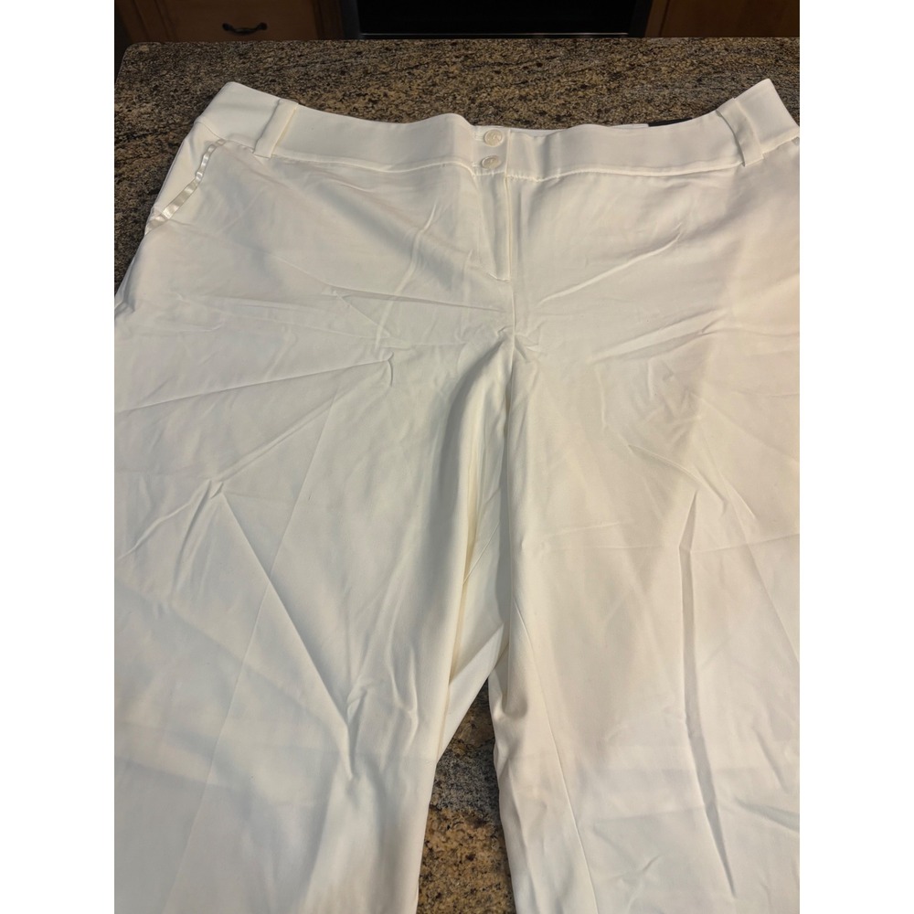 NWT Lane Bryant The Lena Wide Leg Pants Cream Moderately Curvy Fit Size 28S
